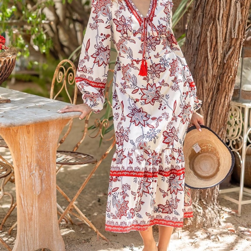 Sunny Spirit Floral Bohemian Maxi Dress